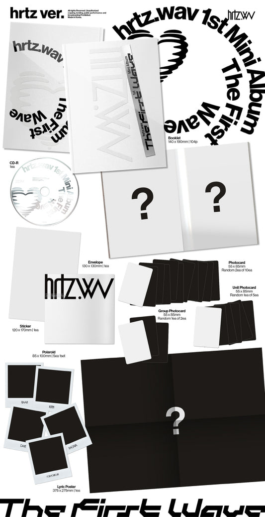 (PRE-ORDER 2026-04-09) hrtz.wav - 1st Mini Album [The First Wave] Standard Version (2 Versions) Random 1ea