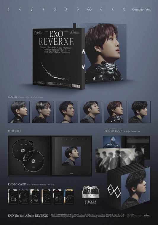 (PRE-ORDER 2026-01-20) EXO - 8th Full Album [REVERXE] Compact Version (6 Versions) Random 1ea