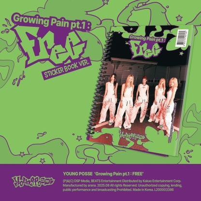 Young Posse - EP Album [Grouwing Pain pt.1 : FREE] Sticker Book Version.