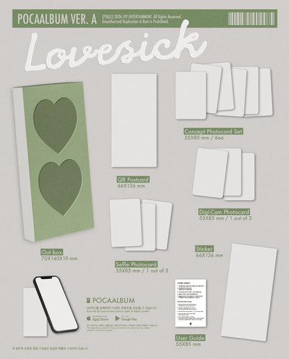 (PRE-ORDER 2026-11-09) Chaeryeong 채령 (ITZY) - 1st Mini Album [Lovesick] POCAALBUM  Version (2 Versions) Random 1ea