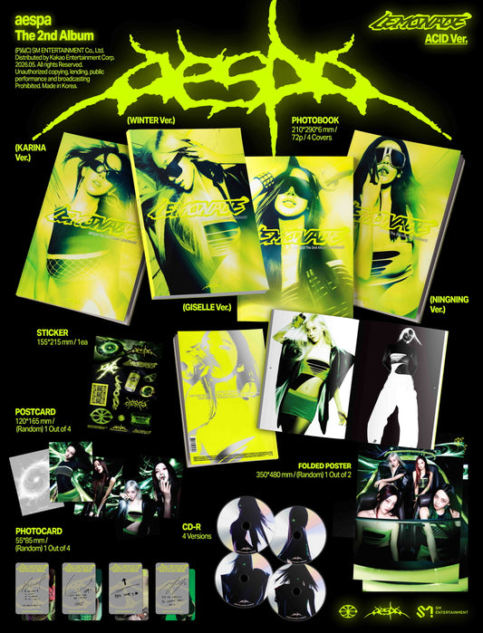 (PRE-ORDER 2026-05-29) aespa - 2nd Album [LEMONADE] ACID Version (4 Versions) Random 1ea (POB Included - Pre Order only)