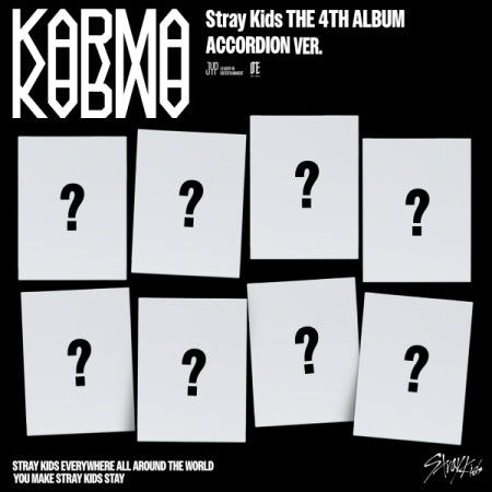 (PRE-ORDER 2025-08-22) Stray Kids - 4th Full Album [KARMA] ACCORDION Version (8 Versions) Random 1ea (POB Photocard 1ea Included)