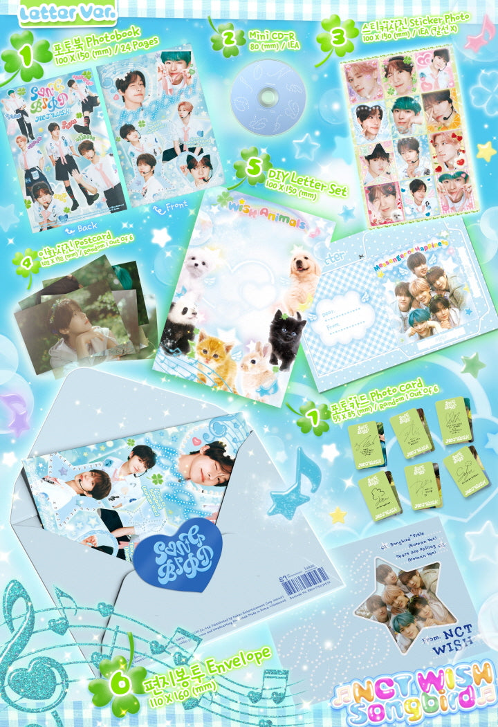 小物などお買い得な福袋 Album Single 2nd Japan WISH NCT Songbird K – Version Letter K-POP・アジア