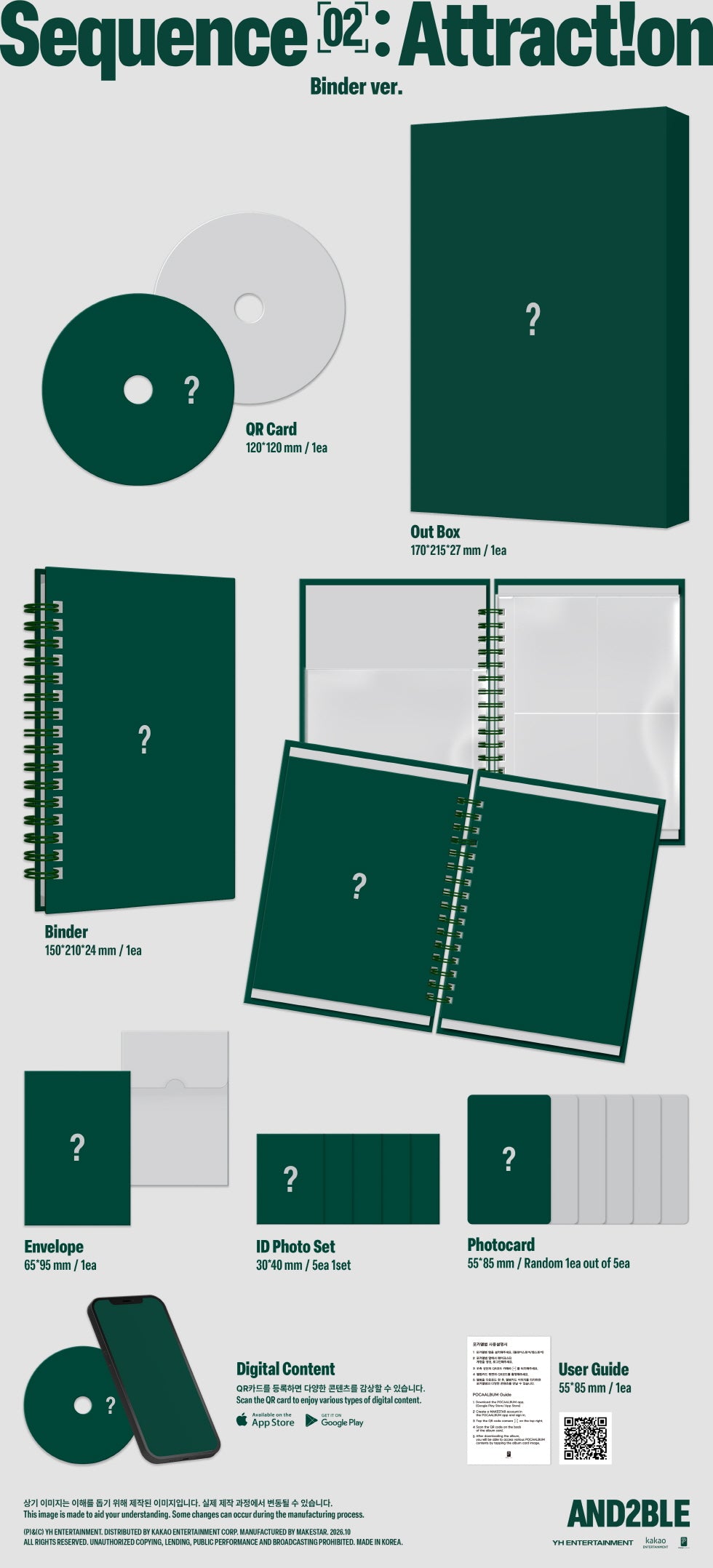 (PRE-ORDER 2026-10-28) AND2BLE (앤더블) - 2nd Mini Album [Sequence 02: Attraction] Binder Version
