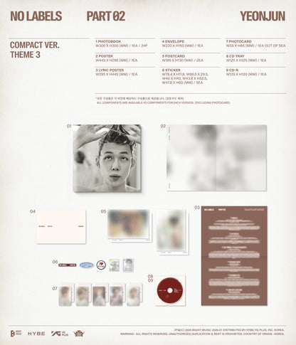 YEONJUN (TXT) - [NO LABELS: PART 02] Compact Version (3 Versions) Random 1ea