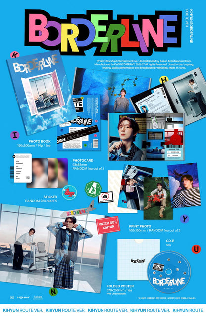 KIHYUN (MONSTA X) - EP Album [BORDERLINE](3 Versions)