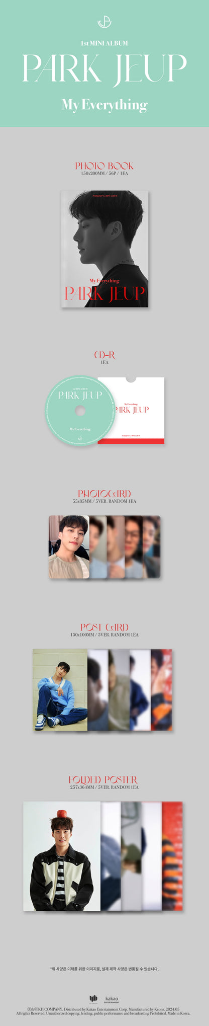 Park Jeup 1st Mini Album My Everything.