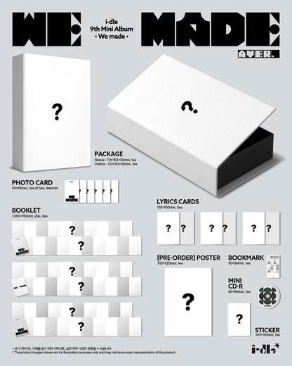 (PRE-ORDER 2026-07-07) i-dle - 9th Mini Album [We made] A Version (POB Included - Pre-order only)