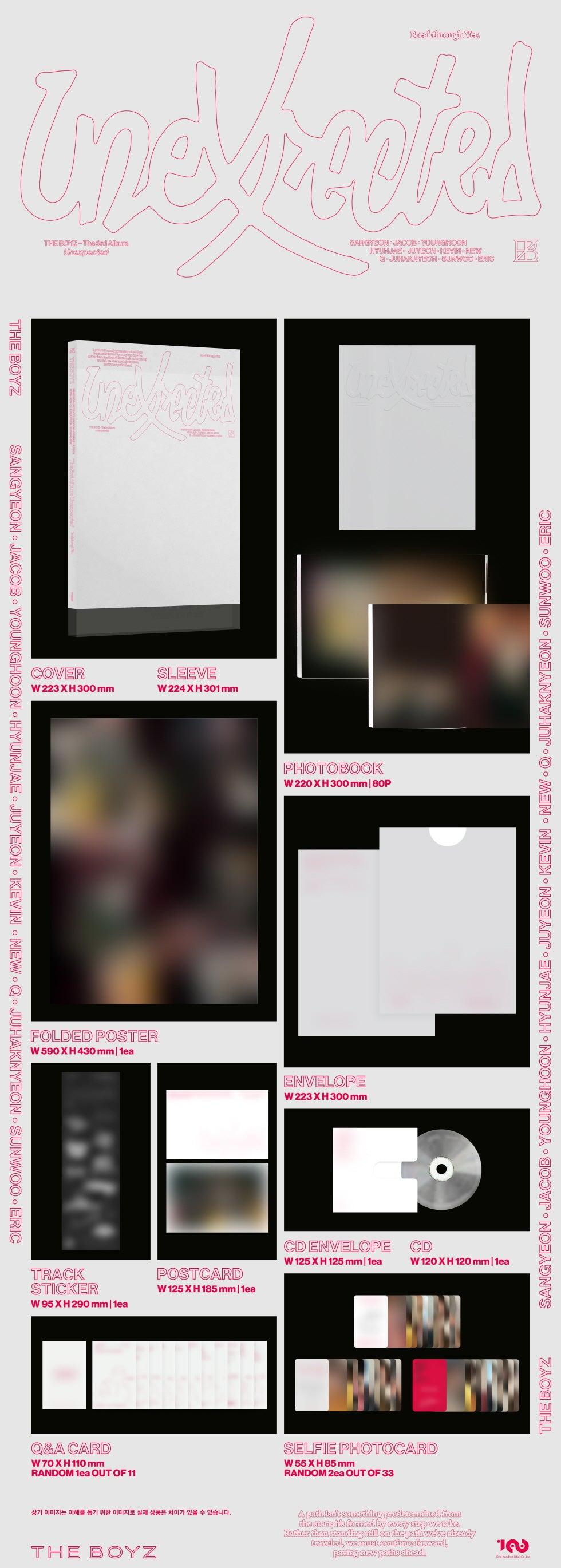THE BOYZ - 3rd Album [Unexpected] Photobook Version (3 Versions).