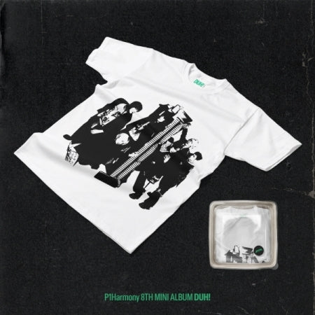 (RESTOCK) P1Harmony - 8th Mini Alum [DUH!] Plain White T Version (Limited Edition).