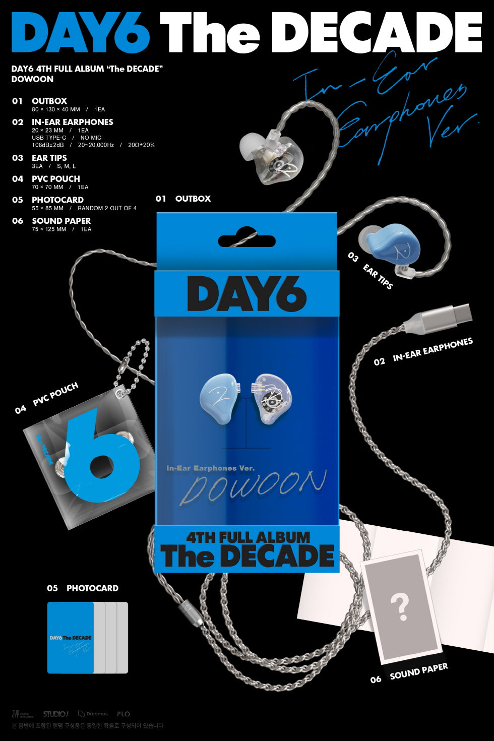 DAY6 - 4th Full Album [The DECADE] IN-Ear Earphones Version (4 Versions).