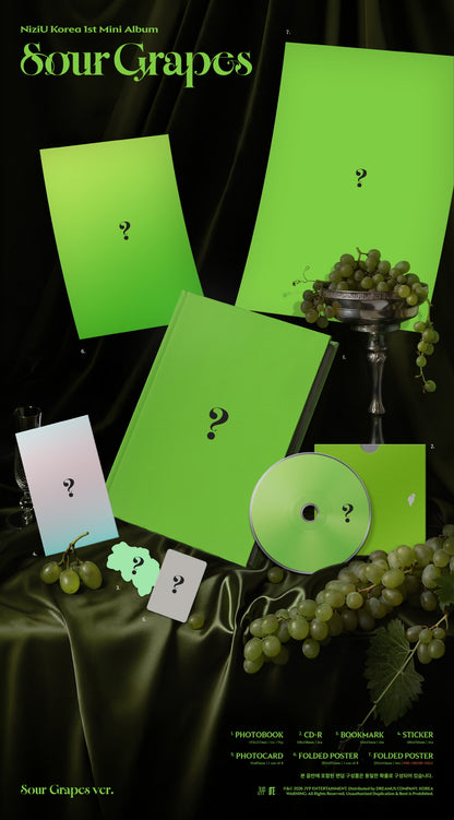 (PRE-ORDER 2026-09-28) NiziU 니쥬 - 1st Mini Album [Sour Grape] (2 Versions) Set