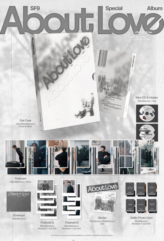 (PRE-ORDER 2026-03-26) SF9 - Special Album [About Love] (2 Verisons) Random 1ea