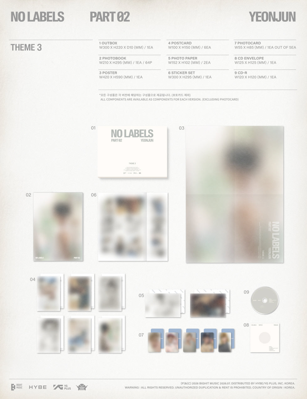 YEONJUN (TXT) - [NO LABELS: PART 02](3 Versions)