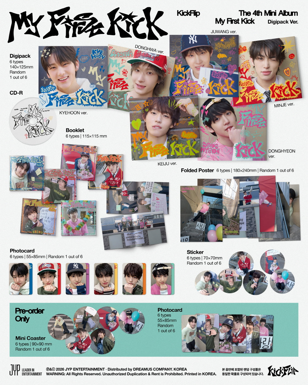 KickFlip - 4th Mini Album [My First Kick] Digipack Version (6