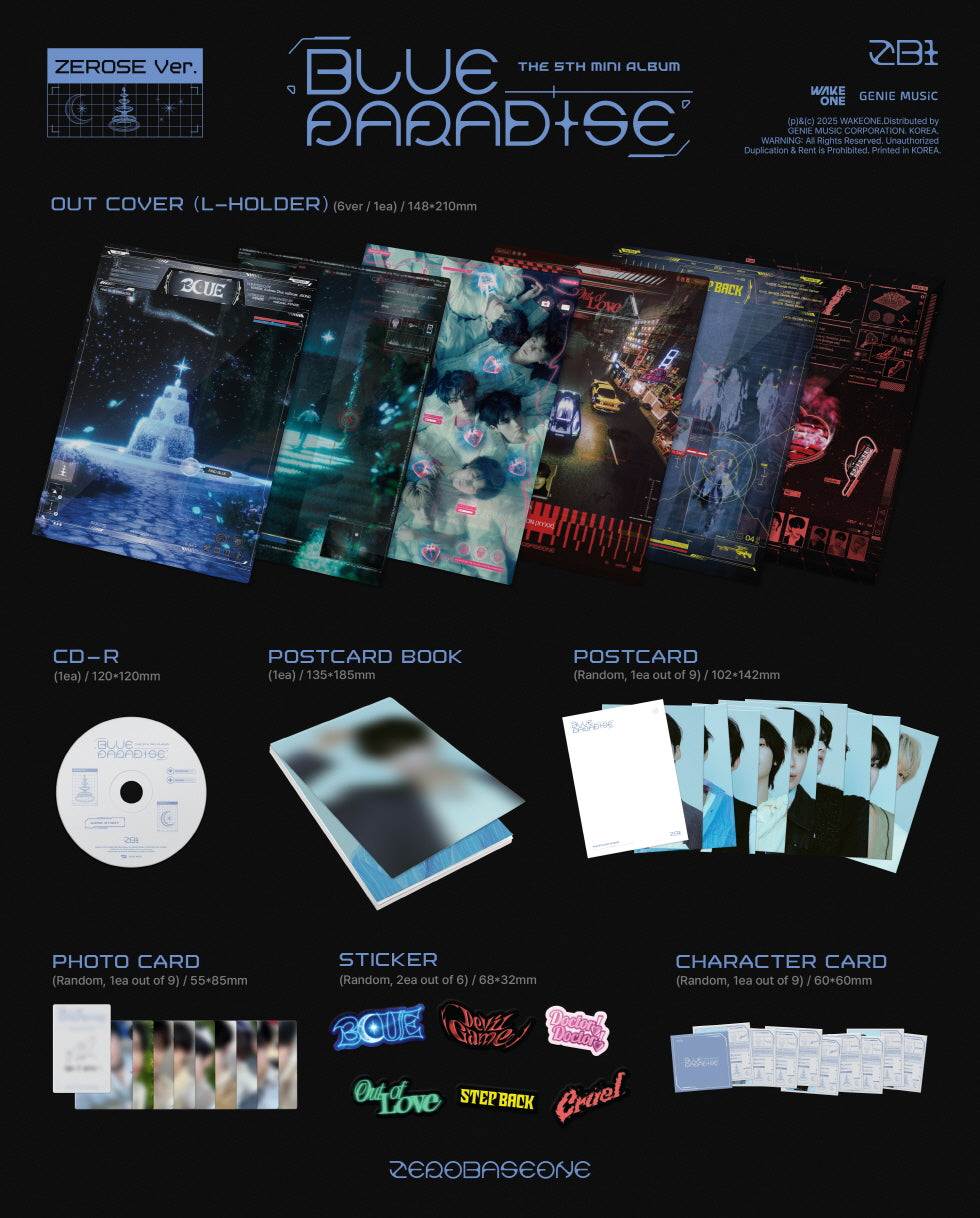 Zerobaseone - 5th Mini Album Blue Paradise Zerose Version (6 Versions).