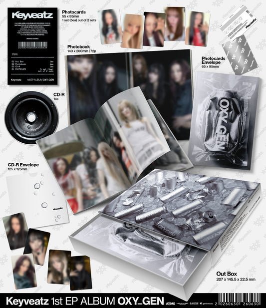 (PRE-ORDER 2026-07-01) Keyveatz (키비츠) - 1st EP Album [OXY_GEN]