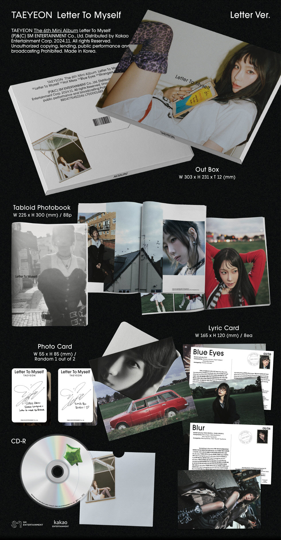 Taeyeon - 6th Mini Album Letter to myself Letter Version – K-Towns