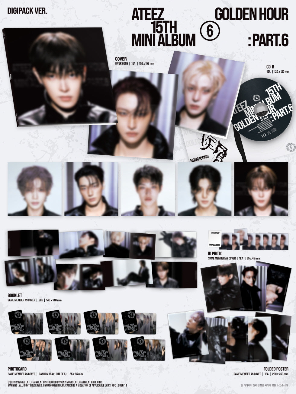 PRE-ORDER 2026-11-13) ATEEZ - 15th Mini Album [GOLDEN HOUR : Part