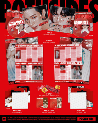 NCT JNJM - 1st Minie Album [BOTH SIDES] Poster Version (2 Versions)(POB Option Available)