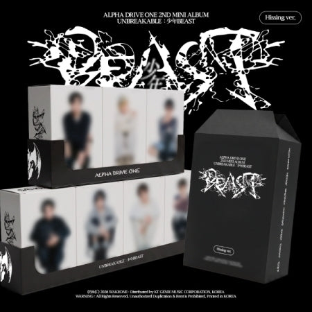 (PRE-ORDER 2026-08-25) ALPHA DRIVE ONE (ALD1) - 2nd Mini Album [UNBREAKABLE : 少年BEAST] Hissing Version (7 Versions) Random 1ea (POB Included - Pre-order only)