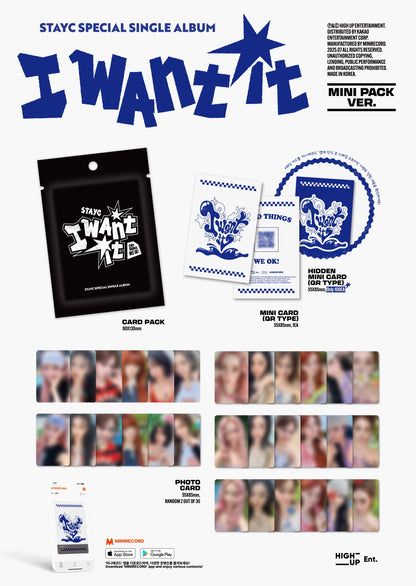 Stayc - Special Single Album [I WANT IT] Mini Pack Version.