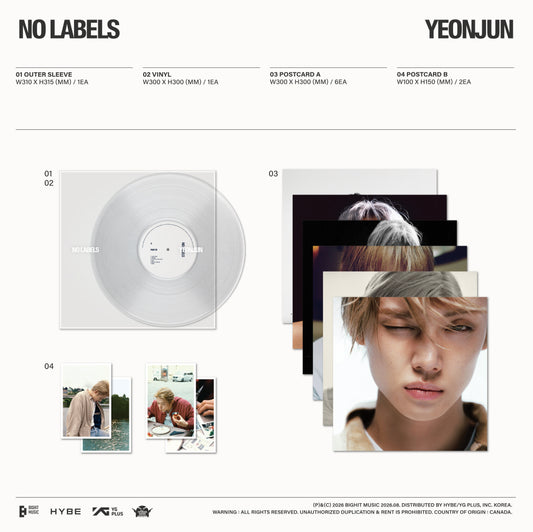 (PRE-ORDER 2026-08-28) YEONJUN (TXT) - [NO LABELS] LP Vinyl Version (Color LP)