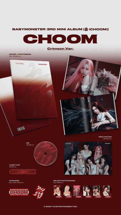 BABYMONSTER - 3rd Mini Album [춤 CHOOM] Standard Version (3 Versions)(POB Option available)