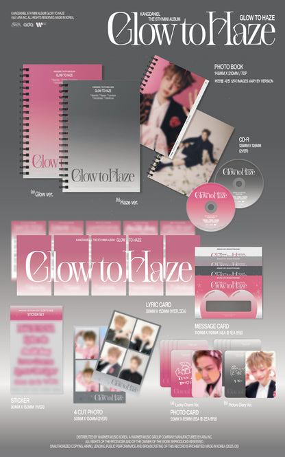 Kang Daniel - 6th Mini Album [Glow to Haze] Photo Book Version (2 Versions)