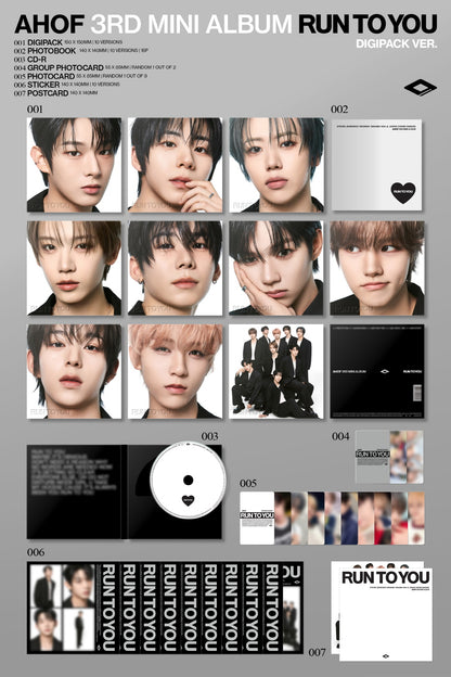 AHOF - 3rd Mini Album [RUN TO YOU] Digipack Version (10 Versions)
