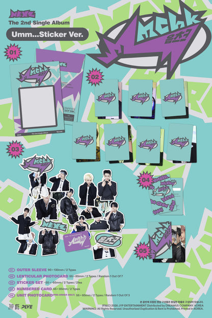 NEXZ - 2rd Single Album [Mmchk 음츠크] Sticker Version (2 Versions)