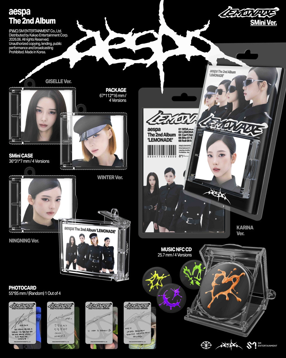 PRE-ORDER 2026-06-04) aespa - 2nd Album [LEMONADE] SMini Version