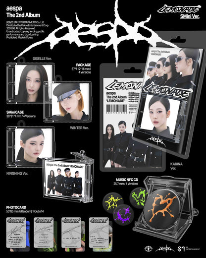 aespa - 2nd Album [LEMONADE] SMini Version (Smart Album)(4 Versions)(RESTOCK 2026-07-20)