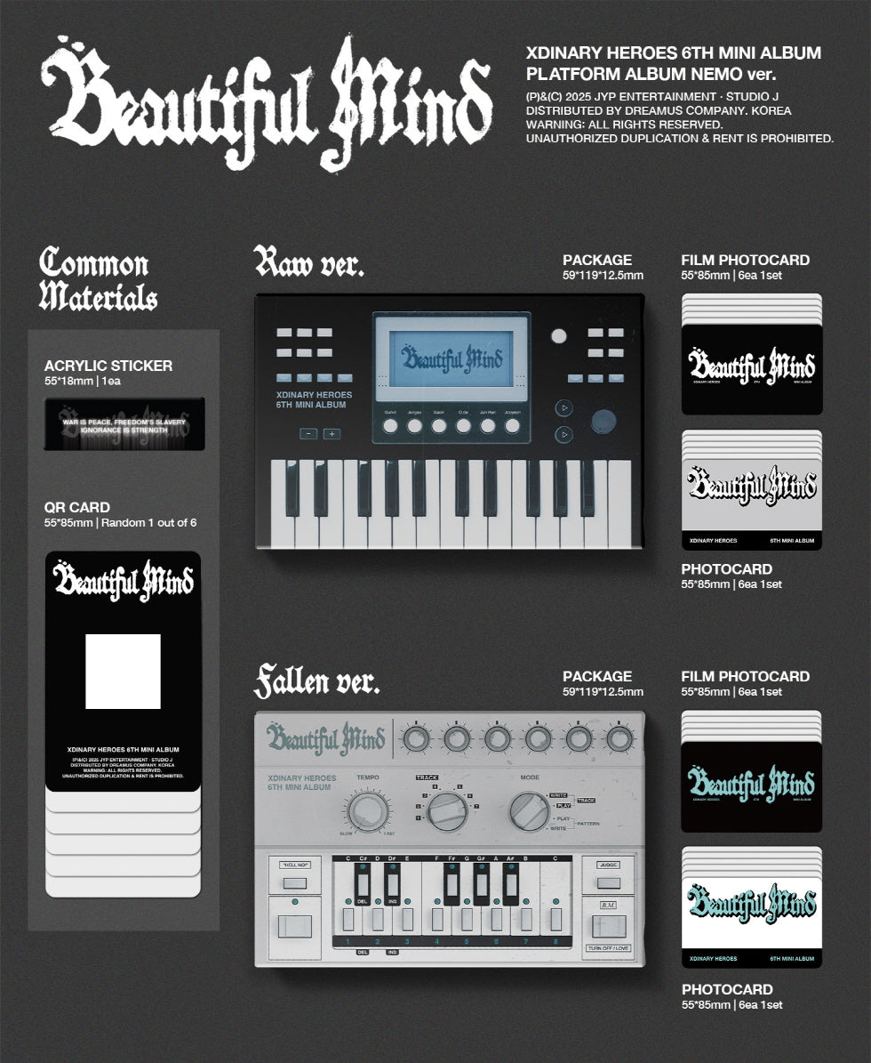 Xdinary Heroes - 6th Mini Album [Beautiful Mind] Platform Version (2 Versions).