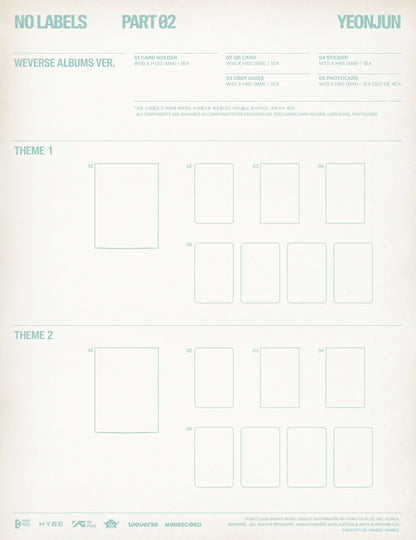 (PRE-ORDER 2026-07-10) YEONJUN (TXT) - [NO LABELS: PART 02] Weverse Albums Version (2 Versions) Random 1ea