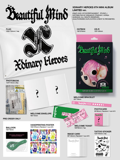Xdinary Heroes - 6th Mini Album [Beautiful Mind] Limited Version.