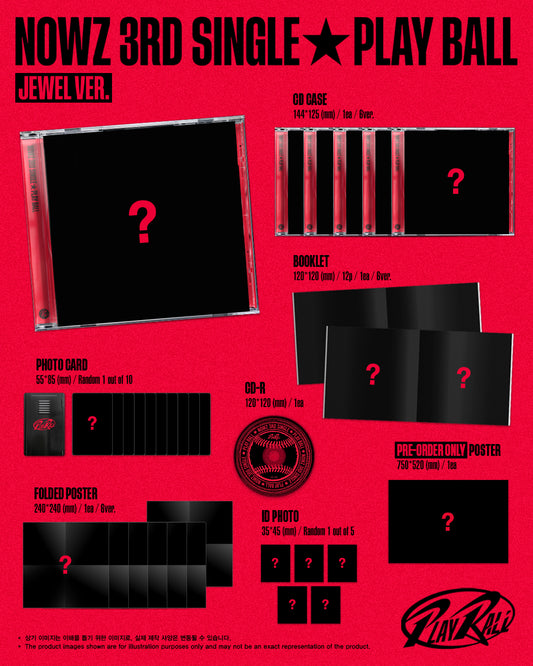 (PRE-ORDER 2025-11-27) NOWZ - 3rd Single Album [Play Ball] JewelVersion (POB - Poster in a roll).