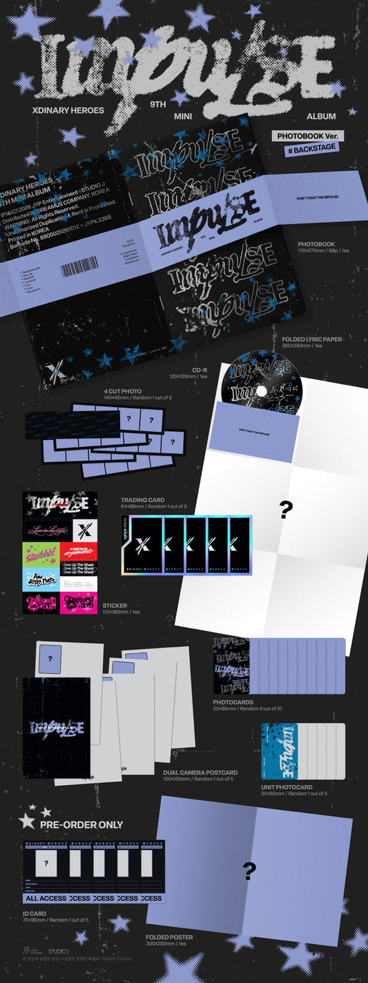 (PRE-ORDER 2026-10-12) Xdinary Heroes - 9th Mini Album [Impulse](2 Versions) Set (🎁POB Included - Pre-order only)