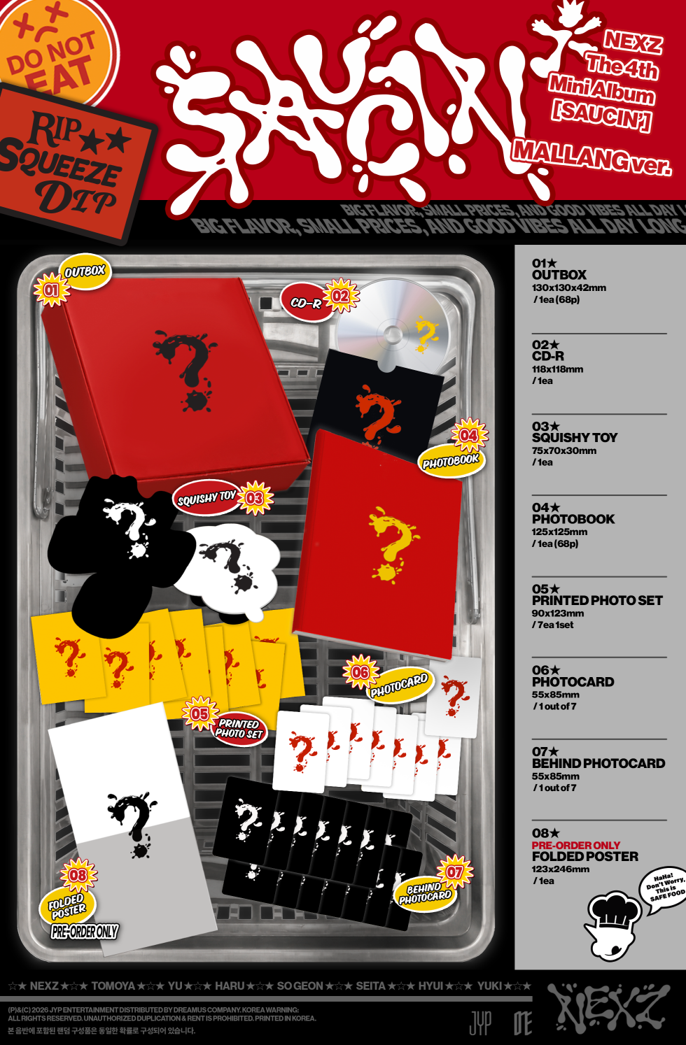 (PRE-ORDER 2026-08-24) NEXZ - 4th Mini Album [SAUCIN'] MALLANG Version