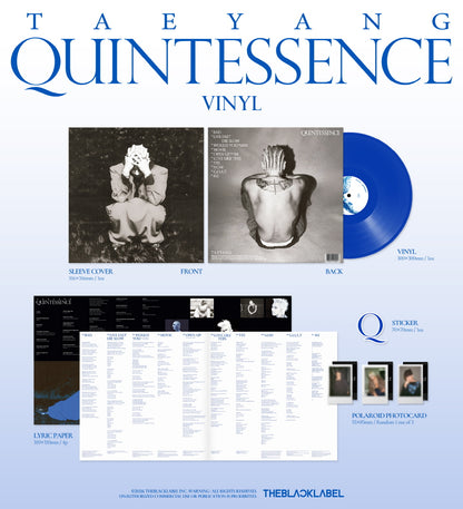 (PRE-ORDER 2026-07-20) Taeyang (BigBang) - [QUINTESSENCE] LP Vinyl Version