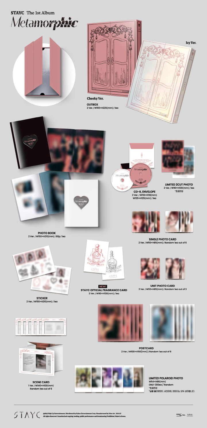 STAYC 1st Album Metamorphic (2 Versions).