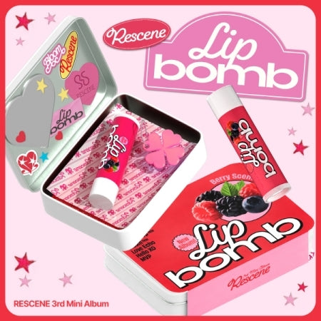 (PRE-ORDER 2025-11-26) RESCENE - 3rd Mini Album [lip bomb] lip balm Version (QR Version)