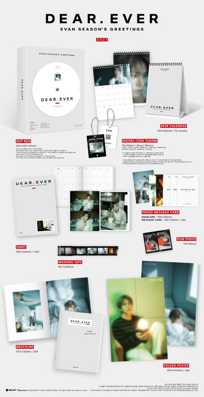 (PRE-ORDER 2026-12-07) EVAN - 2027 Season's Greetings [DEAR. EVER](🎁POB Included - Pre-order only)