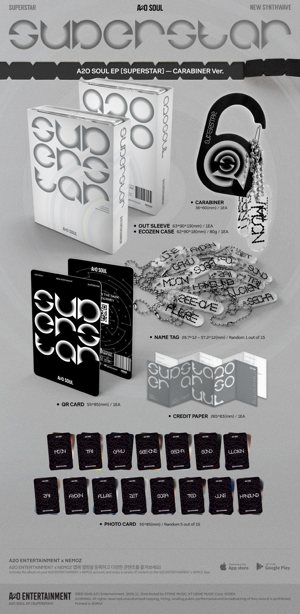 (PRE-ORDER 2026-11-10) A2O SOUL (에이투오 소울) - EP Album [SUPERSTAR] CARABINER Version