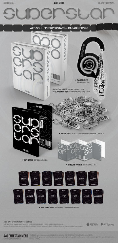 (PRE-ORDER 2026-11-10) A2O SOUL (에이투오 소울) - EP Album [SUPERSTAR] CARABINER Version