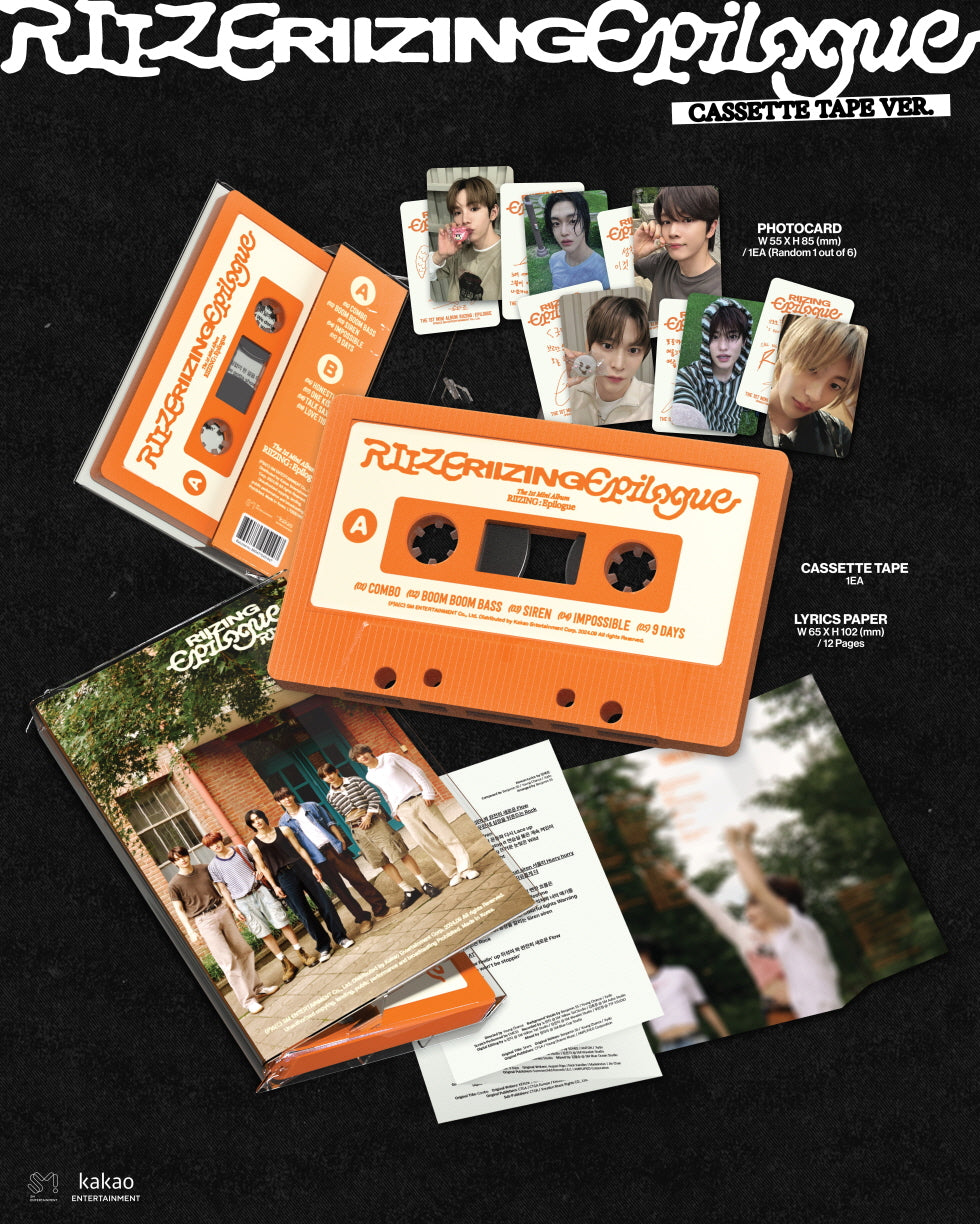 RIIZE 1st Mini Album RIIZING : Epilogue Cassette Tape Version.