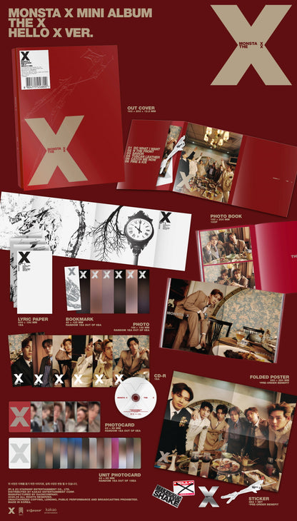 (PRE-ORDER 2025-09-02) MONSTA X - 13th Mini Album [THE X] (4 Versions) Random 1ea
