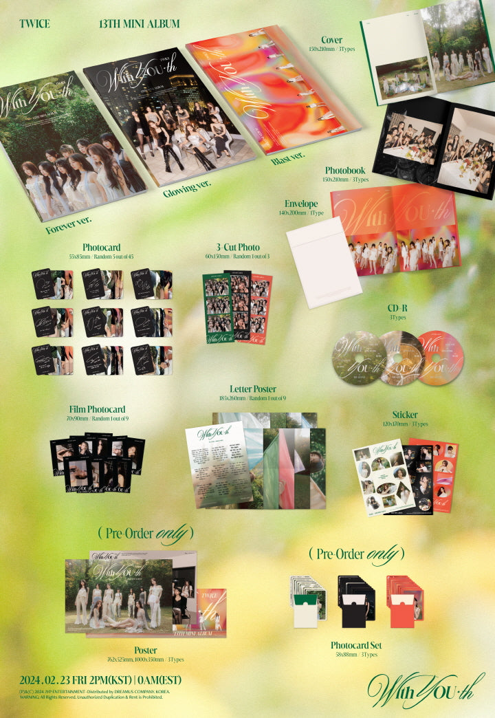 Twice 13th Mini Album With You-th (3 Versions) – K-Towns