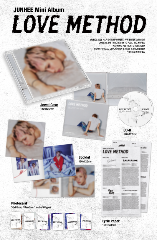 (PRE-ORDER 2026-08-07) JUNHEE - [LOVE METHOD]