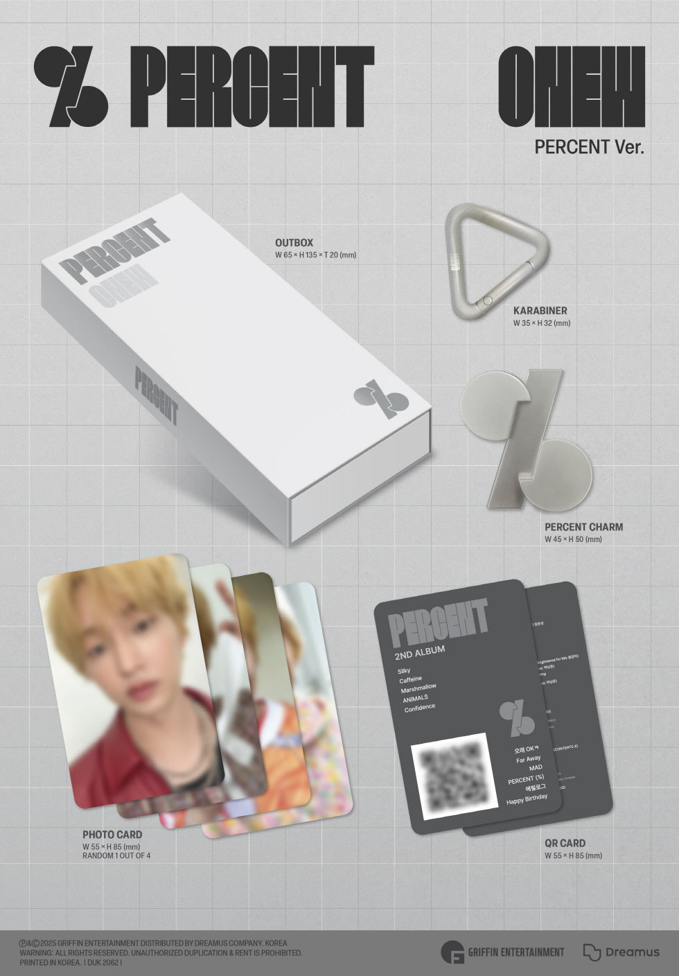 Onew (SHINee) - 2nd Album [Percent] PERCENT Version.